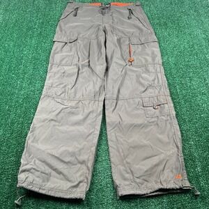 VTG American Eagle Performance Paratrooper Baggy Cargo Pants Size 10 Olive Y2K